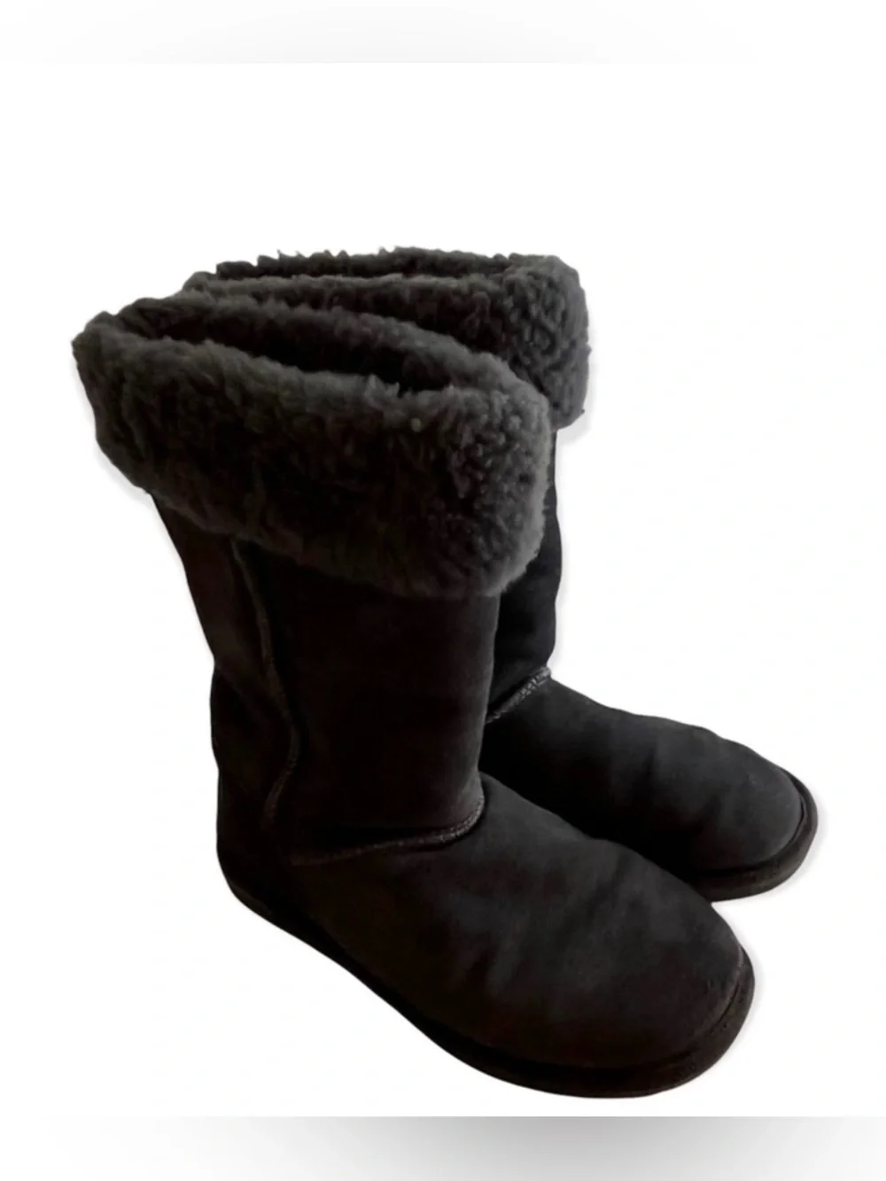 BearPaw Grey Suede Boots 6